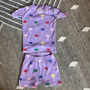 Hanna Andersson heart lollipop pajamas size 90cm/US 3